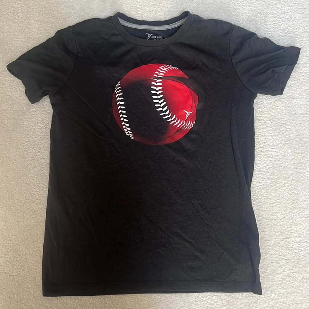 Youth L Black Old Navy Active T-Shirt
